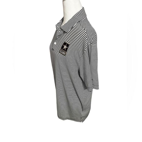 Columbia golf polo black and white stripes US ARMY embroidered logo large men - Picture 5 of 10